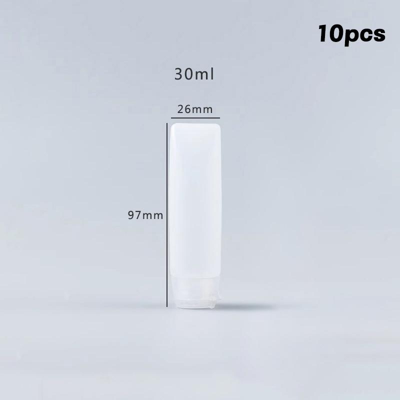 

10 Pieces 30/50ml Empty Squeeze Tube PE Soft Tubes Facial Cleanser Bottle Cosmetic Packaging Travel Bottle Refillable DIY