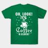 Unisex Fashion TShirt Motivational Coffee Clock Print TShirt Plus Size S-5XL T-Shirt 100%Cotton Tops O Neck Short Sleeve Tees