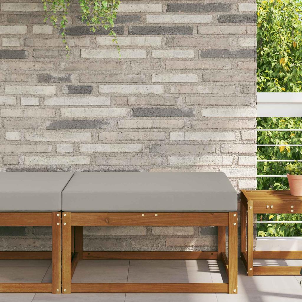 Outdoor Sofa Cushion Gray 80 x 80 x 8 cm Polyester