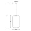 Suspension cylindre verre opale 23W IP20 E27 Diam 200mm
