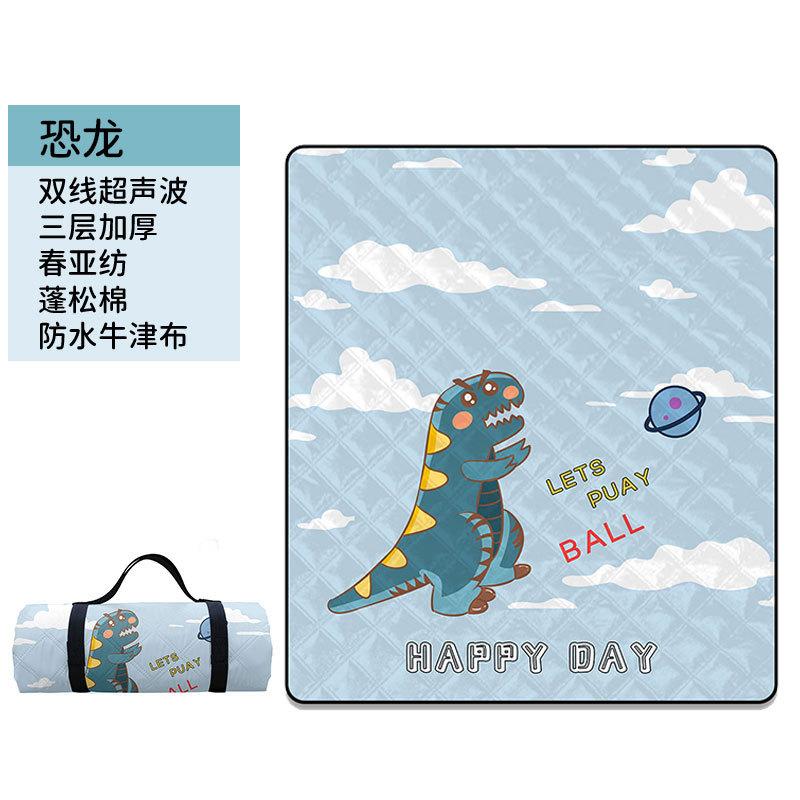 Ultrasonic Picnic Mat Thickened Camping Floor Mat Portable Beach Camping Mat Waterproof Outdoor Outing Cartoon Moisture-proof Mat