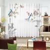 2 panel Retro Chinese Drapes Plum Tree Moon Bird Printed Drapes for Girls Bed Chamber Luxury Residential Space Space Window cortinas Drapes