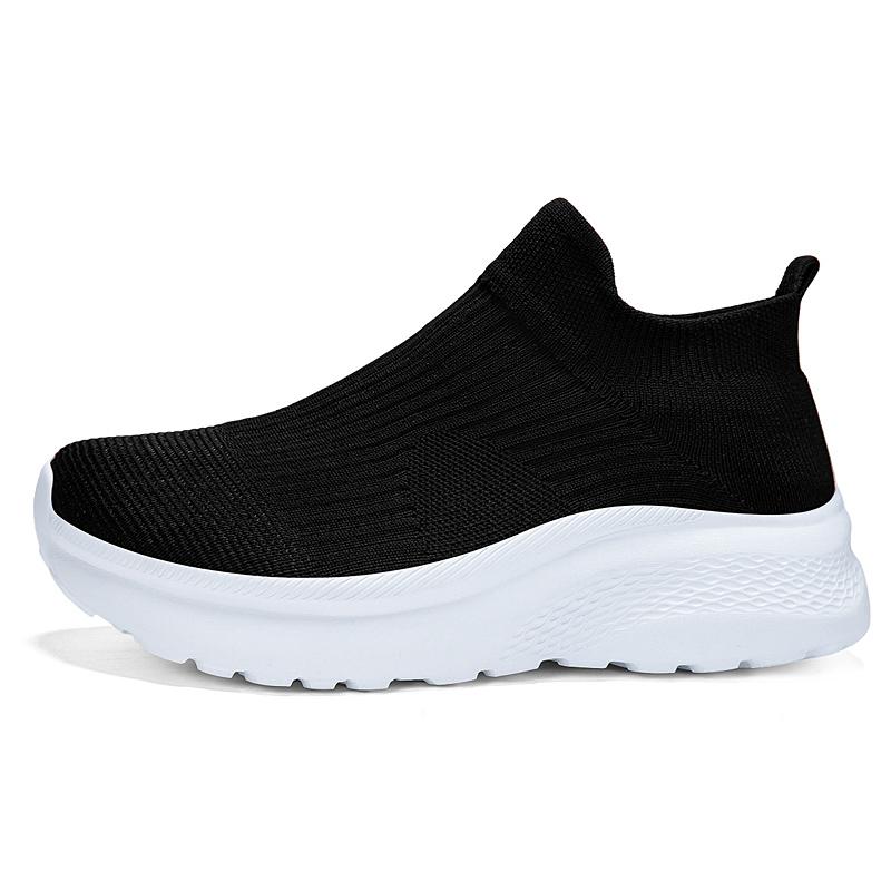 TUINANLE Sneakers per Coppia Punta Larga Rete Traspirante Leggere Scarpe da Passeggio Nere Vestibilità Comoda Tutto il Giorno