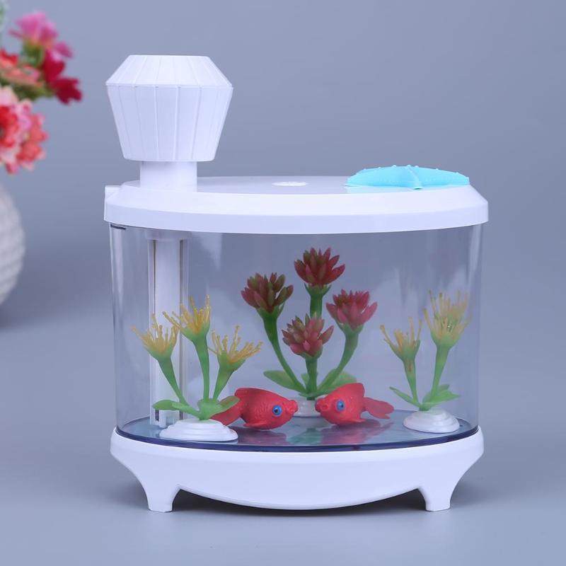 460ml Diffuser Air Humidifier USB Spray LED Night Light Fish Tank Decor