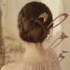 Bâton à cheveux en bois Fourchette à cheveux en forme de U Chat Papillon Style Chinois Épingle à cheveux Mode Coiffure Accessoires pour cheveux Fille