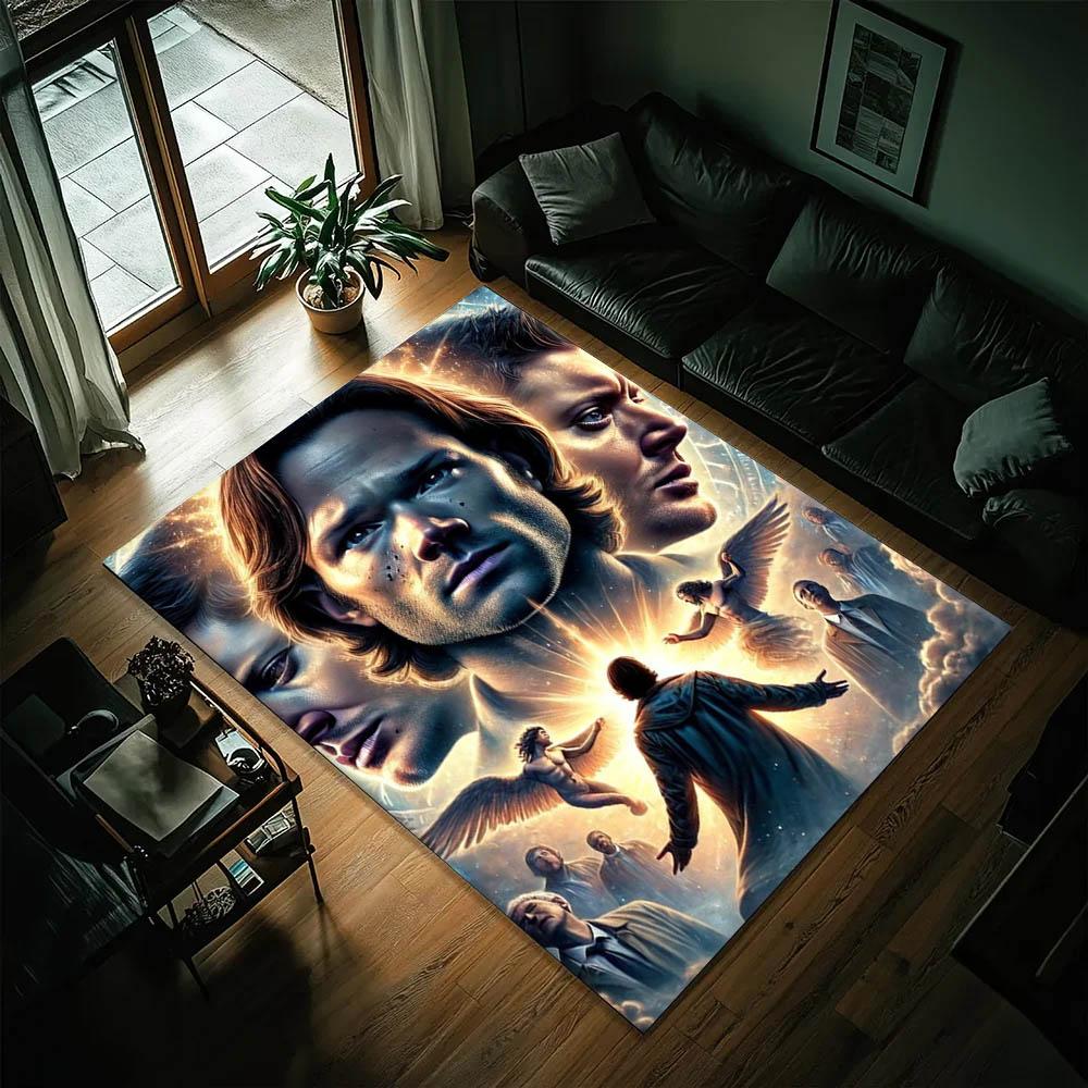 3D S-SupernaturalS D-Dean Sam TV Carpet Rug Art for Living Room Decor Sofa Home Bedroom Gifts Fans Area Rug Non-slip Floor Mat