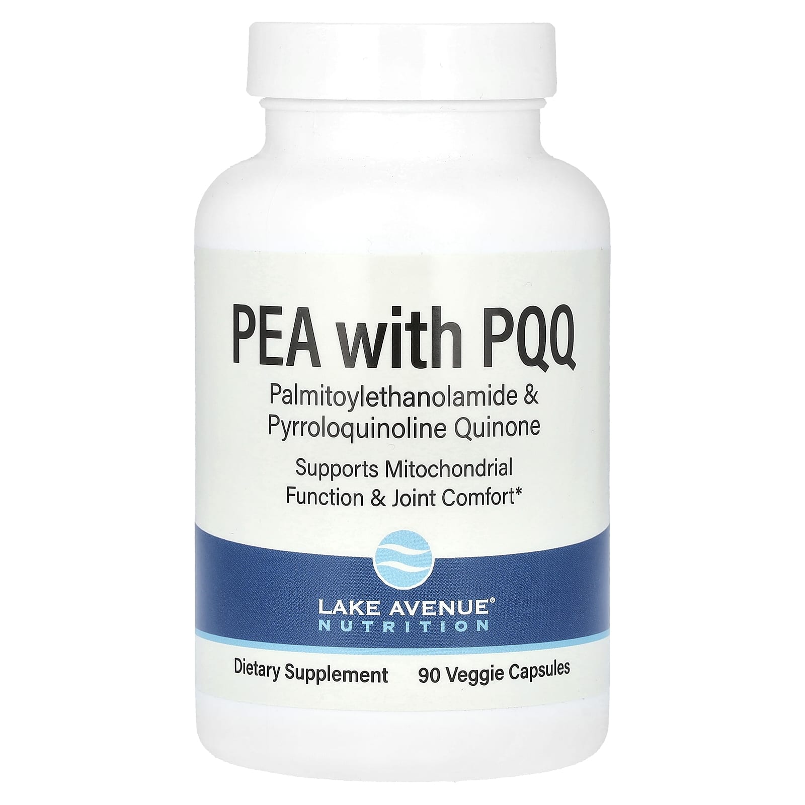 

Lake Avenue Nutrition, PEA 300 мг + PQQ 10 мг, 90 рослинних капсул