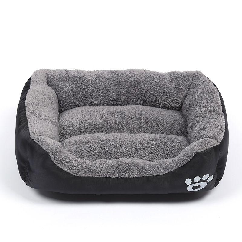 

Candy Color Pet Bed Semi-Enclosed Removable Easy to Clean Pet Supplies Custom Square Pet Pad S number Black