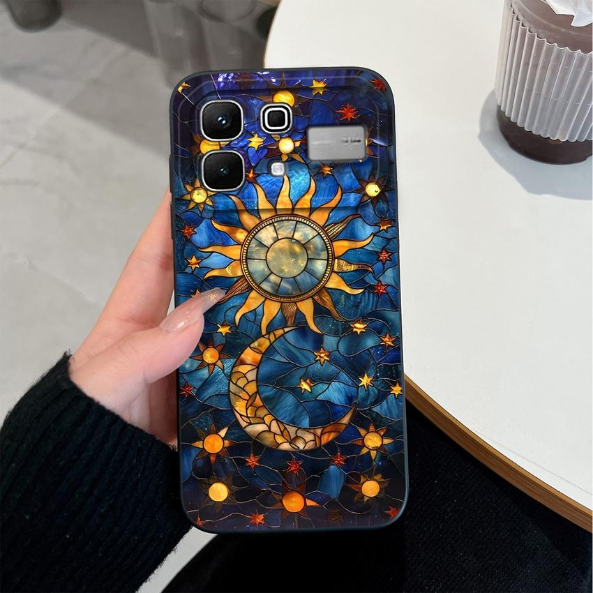 For Infinix Note 60 Pro Ultra 50 40 Pro+ 50X 50S 40X 30 Pro VIP 30i Note Edge Phone Cases Mystical Sun & Moon Art Camera Protection Lightweight Bumper