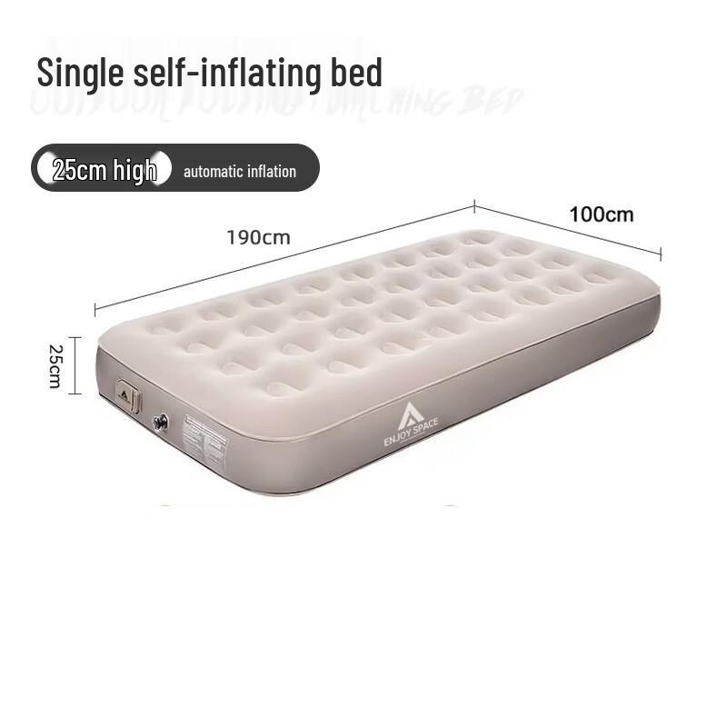 WEZHO Flocked Self-Inflating Camping Mat with Pillow