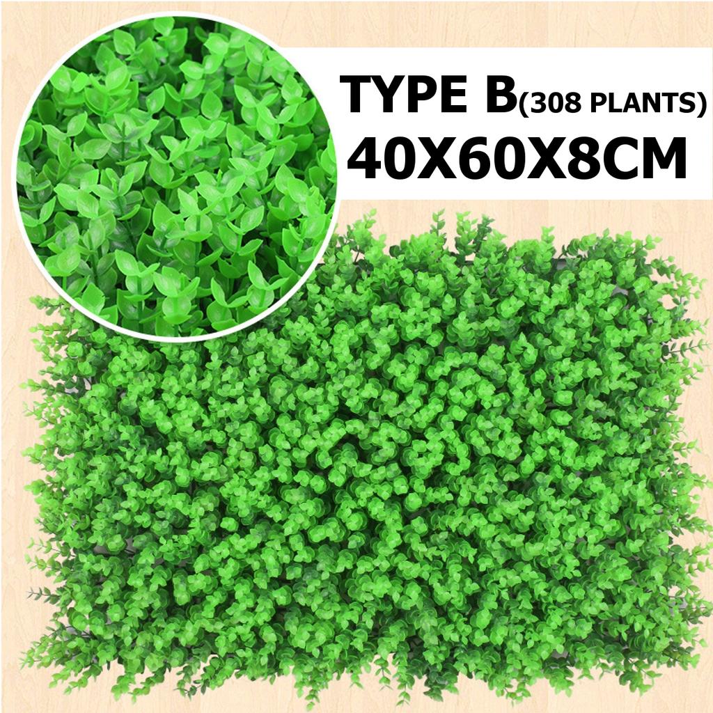 Buy 60X40cm Artificial Fake Plant Mat Wall Hedge Decor Fence Panel