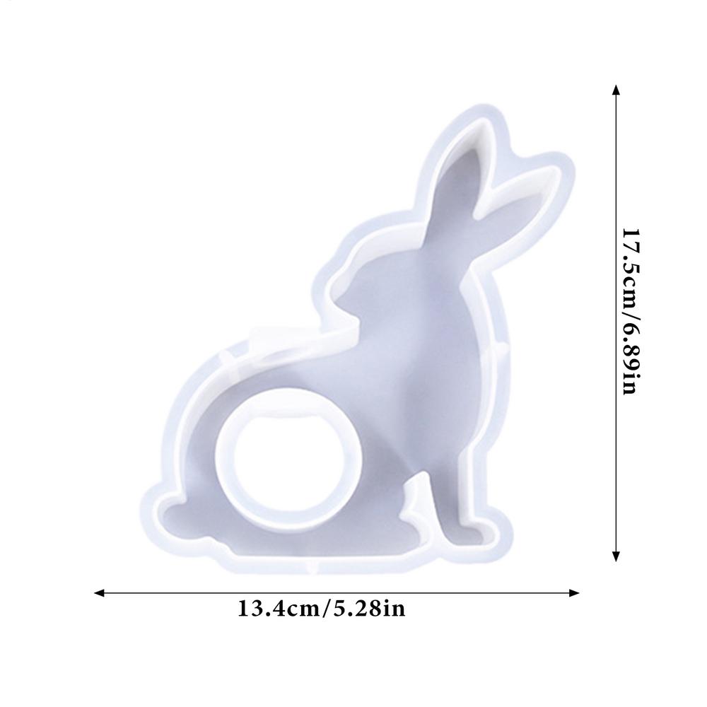 Bunny Resin Mold Silicone Handmade Craft Rabbit Mold Soap Candle Plaster Making Mold Epoxy Resin Casting Molds For Easter Home