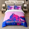 Chainsaw Man 3Pcs Bedding Set, Personalized Custom Name Text, 1 Duvet Cover & 2 Pillowcases For Bedroom
