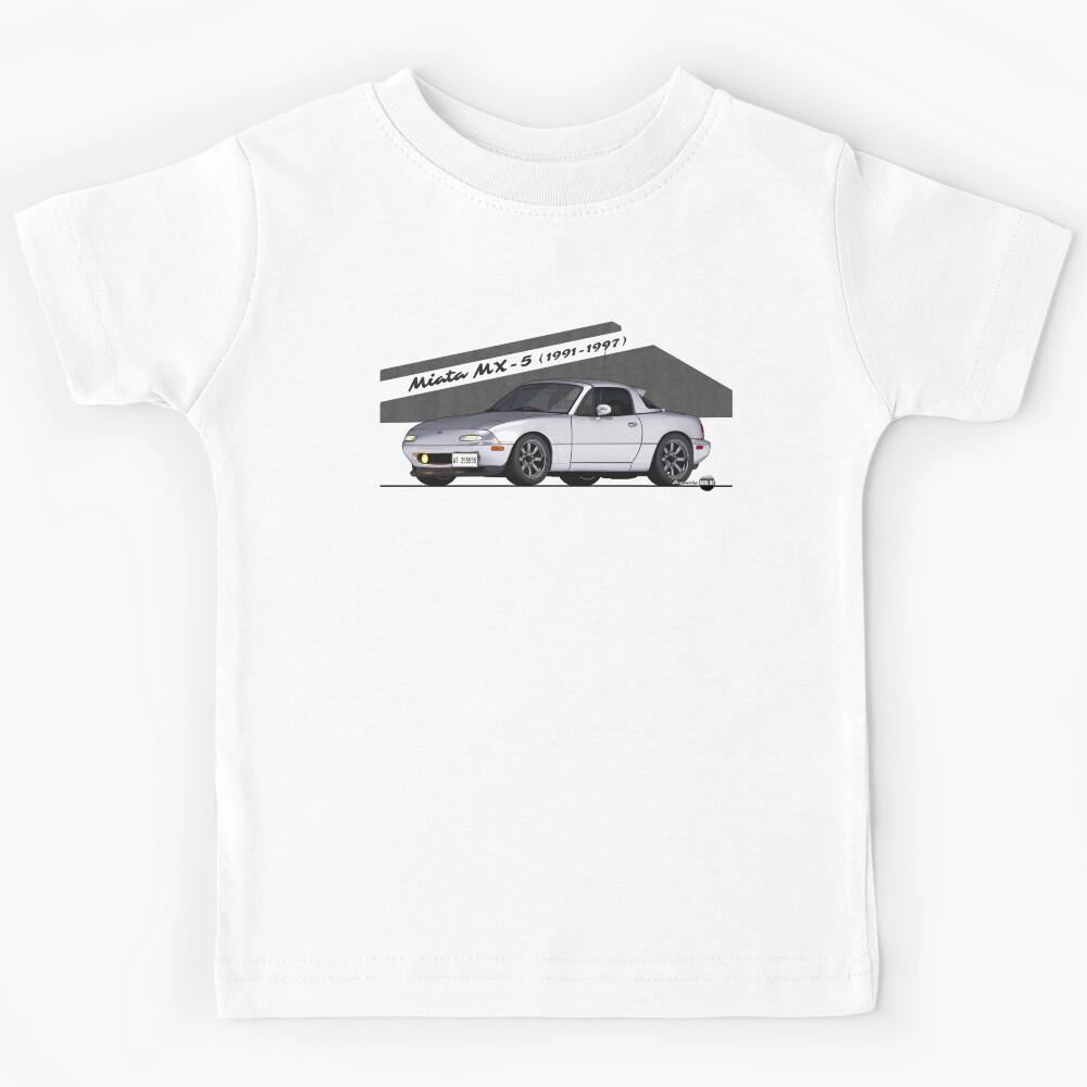 Miata - MX-5 NA 1991-1997 (Silverstone Mica) - Small Car, Big Smile Kids T-Shirt 160