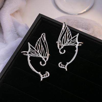 Silver Needle Butterfly Wing Ear Cuff: Luxurious 925 Jewelry for Women