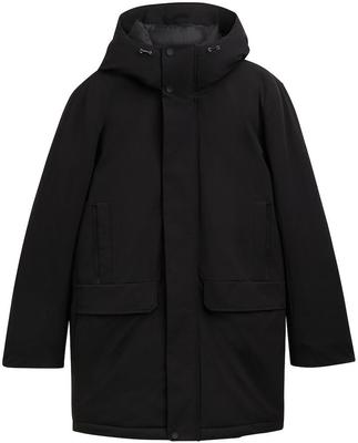 Winterjacke Tom Tailor Tech Parka mit Kapuze (1041349) wasserabweisender Parka (1041349) Schwarz