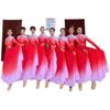 Blooming Wanjiang Dance Costume: Women's Long Dress for Song and Dance Performance