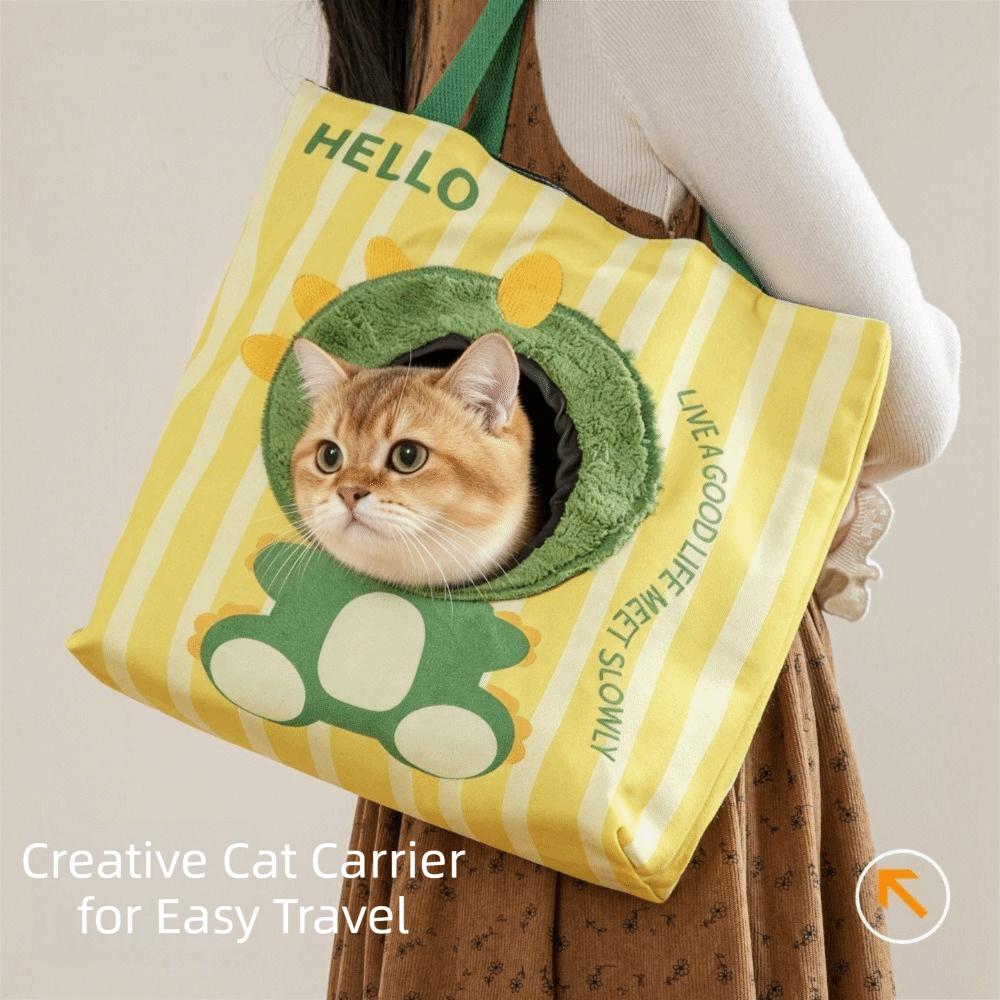 Breathable Cat Carrier Bag Portable Pet Carrying Bag Portable Canvas Pet Carrier Bag  Pet Handbag