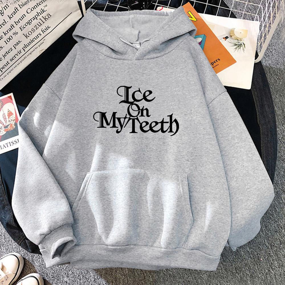 Ateez Ice My Teeth Hoodie New Song Women's Hoodie Kawaii Clothes Width Memorial Autumn Winter Pullover Sweatshirt Retro