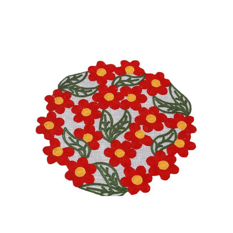 30cm*30cm Table Mat Placemats Ornament Insulation Pad Slip-resistant Meal Mat Rural Style Home Decorations