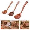 Hanging Wooden Cooking Spoon With Heat Resistant Handle Nonslip Wooden Ladle For Soup Stirring Serving