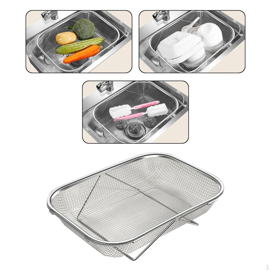 Odtokový koš Dřez Mycí koš, skládací úložný stojan nad cedníkem Nerez