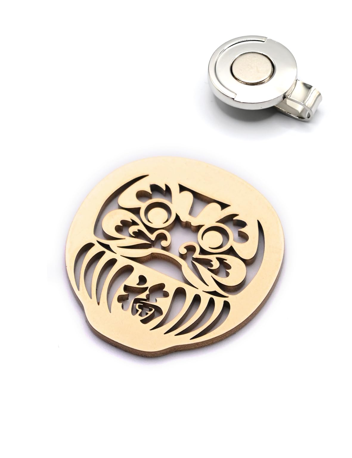 

Turf Project Putter Charm Good Luck Golf Daruma Model Concentration Clip Included Gift Stainless Steel Turf Project [#GOOD LUCK] Marker, #Improves золотой