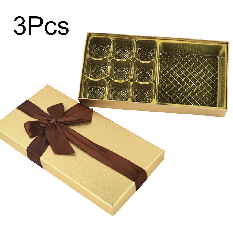 1 Stück Schokoladenpapierbox Geburtstagszubehör Papier Hochzeit Valentinstag Babyparty Süßigkeiten Geschenkboxen DIY 9/18 Fächer Verpackung