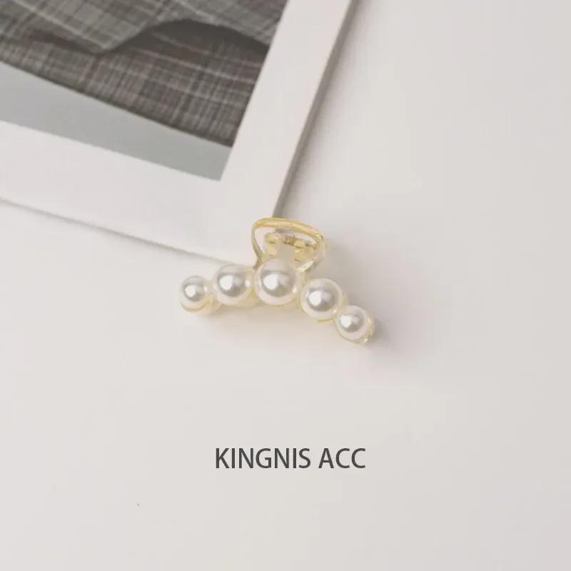 Korean Style Pearl Clip Set: Chic Large & Small Hairpins for Back of Head