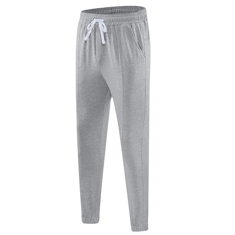 Men's Quick-Dry Ice-Feeling Running Pants, Tapered Fit for Outdoor Fitness, Solid Color, Summer 2024 Collection.