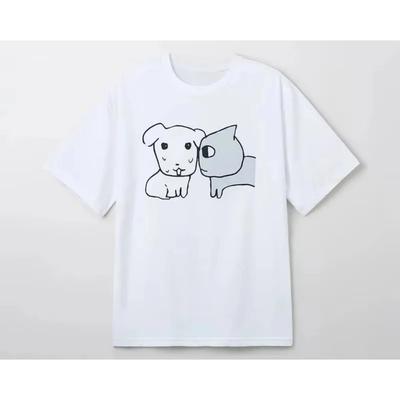 Interesting Graphic Korean-style Men's T-shirt Fashionable Harajuku Short-sleeved T-shirt, Casual and High-quality Short-sleeved