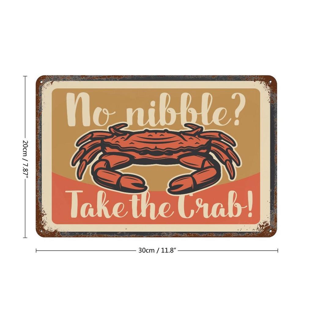 1-Pack Vintage Style Metal Wall Art, 20×30cm and 30×40cm, Antique Rust-effect Decor for Office, Studio, Den or Workshop