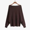 2022 for autumn and winter women's sweaters one-neck twist batman loose plus size long-sleeved jumper