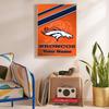 Denver Broncos Logo Personalized Text Diamond Painting Round Diamond Mosaic Rhinestones Diamond Embroidery Craft Kit Wall Decor Without Frame