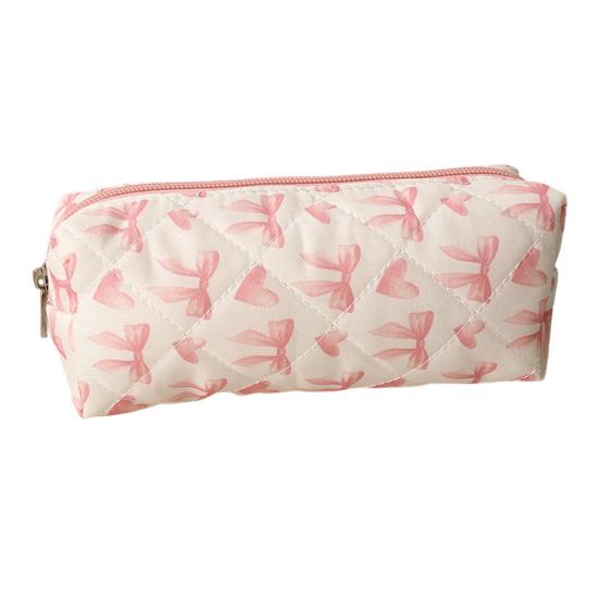 Jijijing Bow/Floral Pencil Case, Large Capacity Pouch, Waterproof Stationery Perfect Gift for Students Kids And Friends