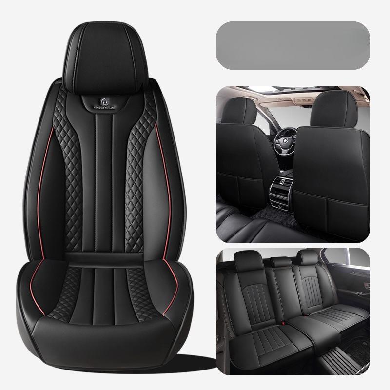 Universal Fit Five-Seater Car Seat Covers | Durable Faux Leather, Non-Textile Material, Sponge Filled, Suitable for All Vehicle Models