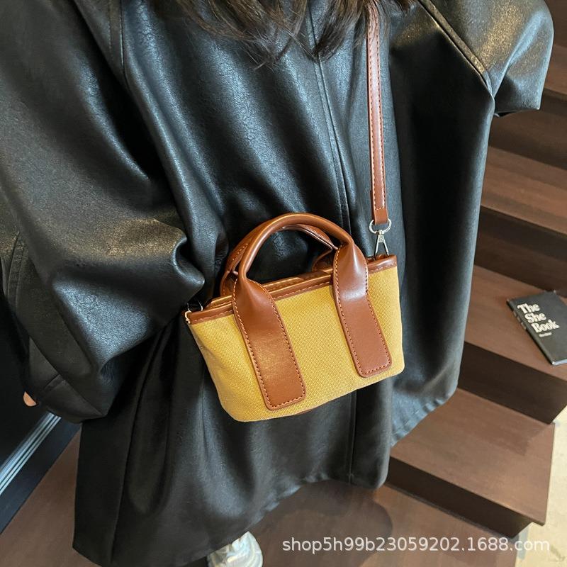 Premium canvas bag women's bag messenger bag new large-capacity fashion casual versatile shoulder handbag