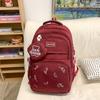 Print Backpack Middle School Student Schoolbag Large Capacity Backpack with Coin Purse