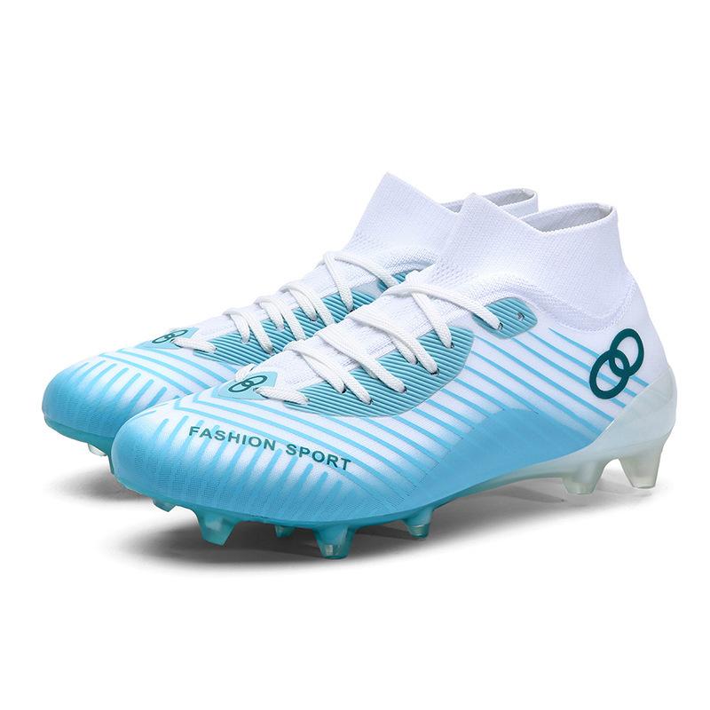 High-top football shoes with broken nails, artificial turf nails, leather feet, boys, girls and teenagers, training shoes