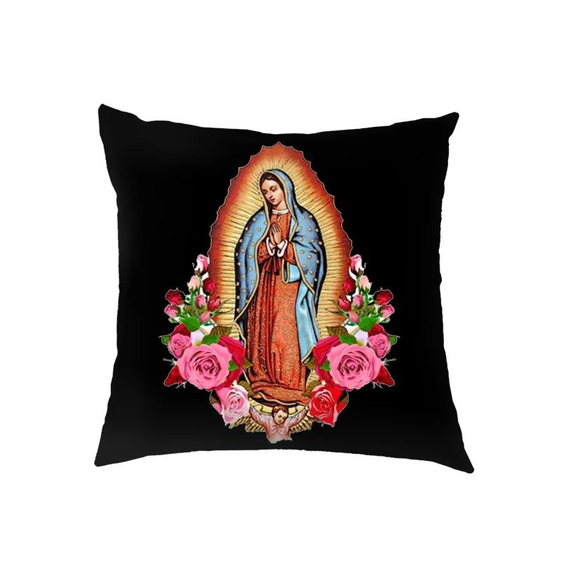 Gnadenmutter von Guadalupe Jungfrau Maria Kissenbezüge Heilige Maria Ölgemälde Kissenbezüge Schlafzimmer Büro Kissenbezug Dekokissenbezug