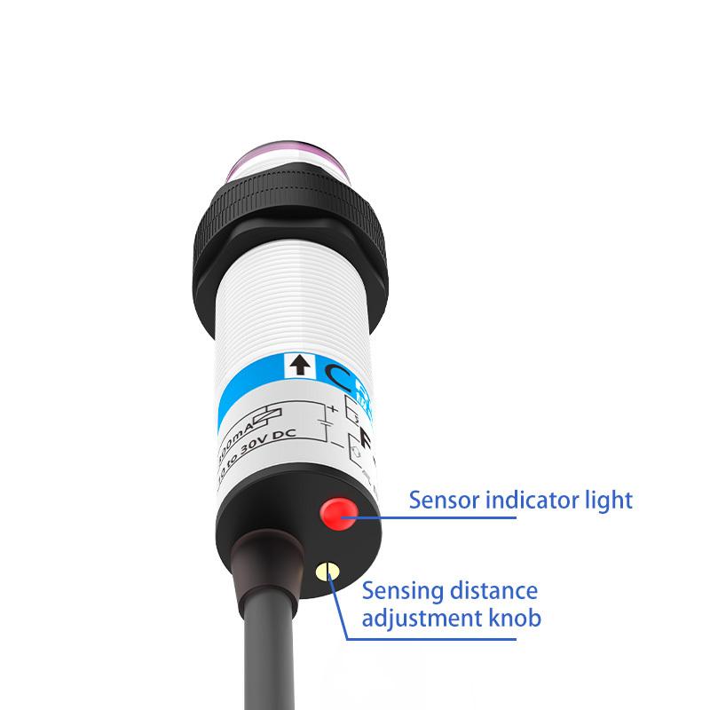 GTRIC Infrared Photoelectric Sensor Through-beam Sensing Distance 5M 10-30V 3-wire NPN PNP 90-240V AC Photoele Switch