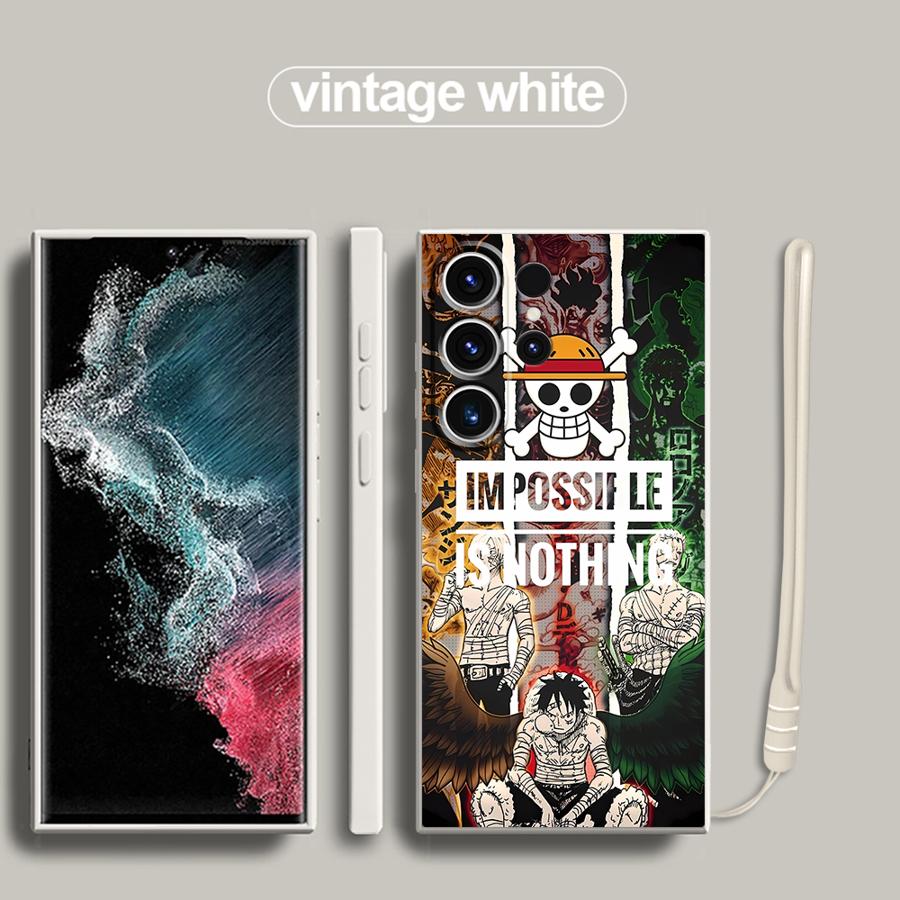 

One Piece Retro Case for Samsung Galaxy S25 S22 S23 S21 Plus S20 FE S24 Ultra S25Edge Note 20 10 Ultra Phone Cover Galaxy S25+
