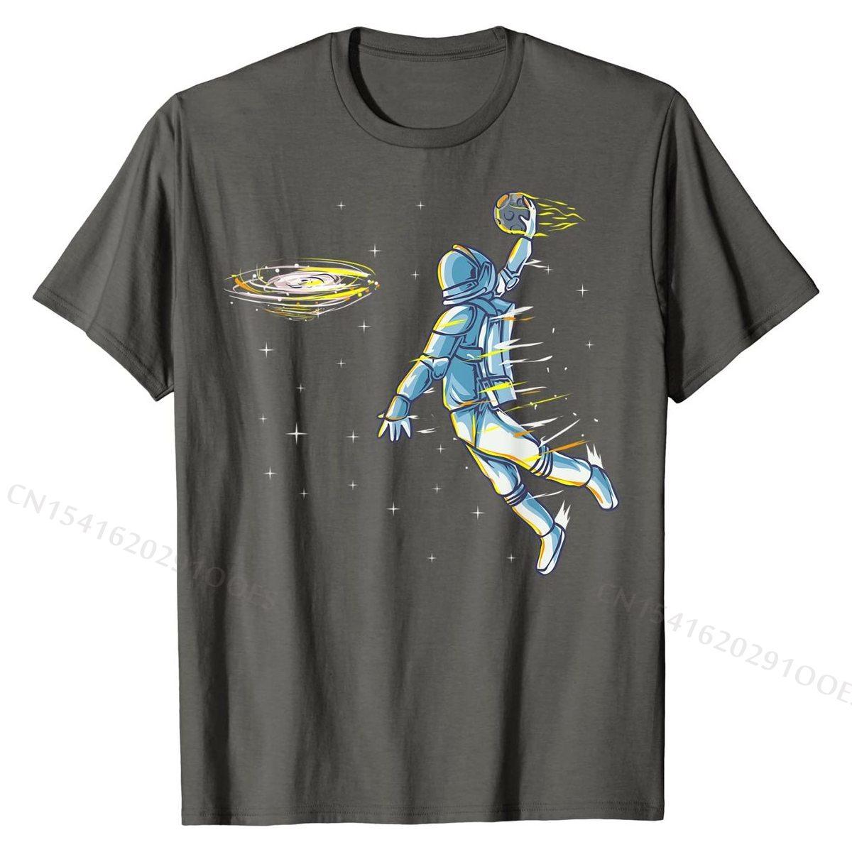 

Basketball Space Astronaut Slam Science Sports Humor T-Shirt Discount Casual T Shirt Cotton Tops Tees for Men Summer S