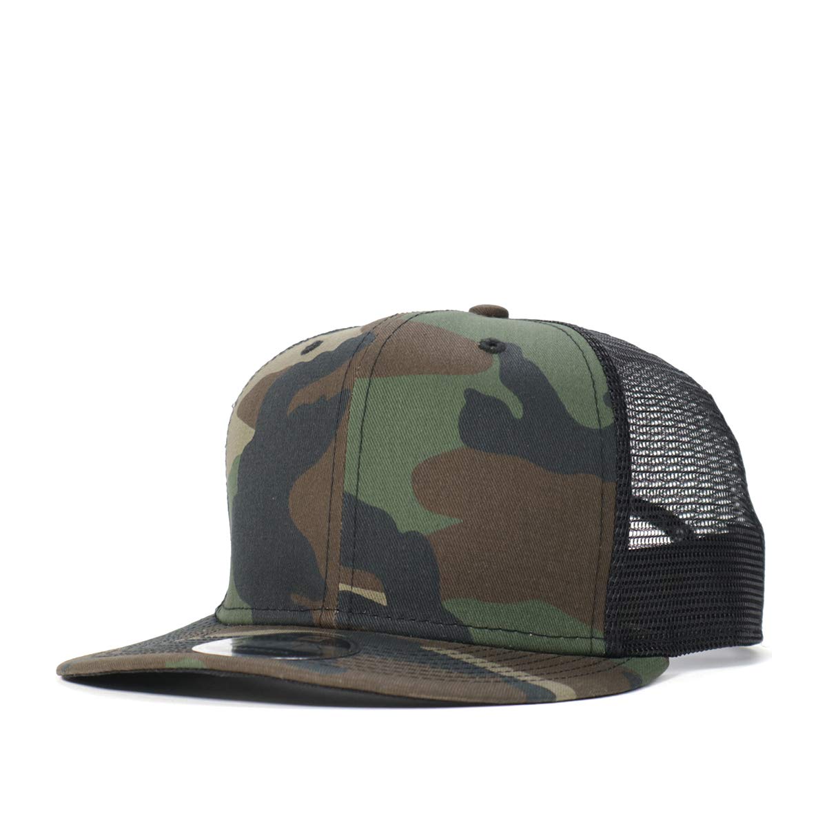 

New Era 9FIFTY Original Fit Mesh Cap in Woodland Free Size Camo/Black, (Adjustable)