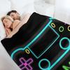 Neon Gamer Controller Neon Colors Throw Blanket Retros Christmas Gifts Designers Sofa Blankets