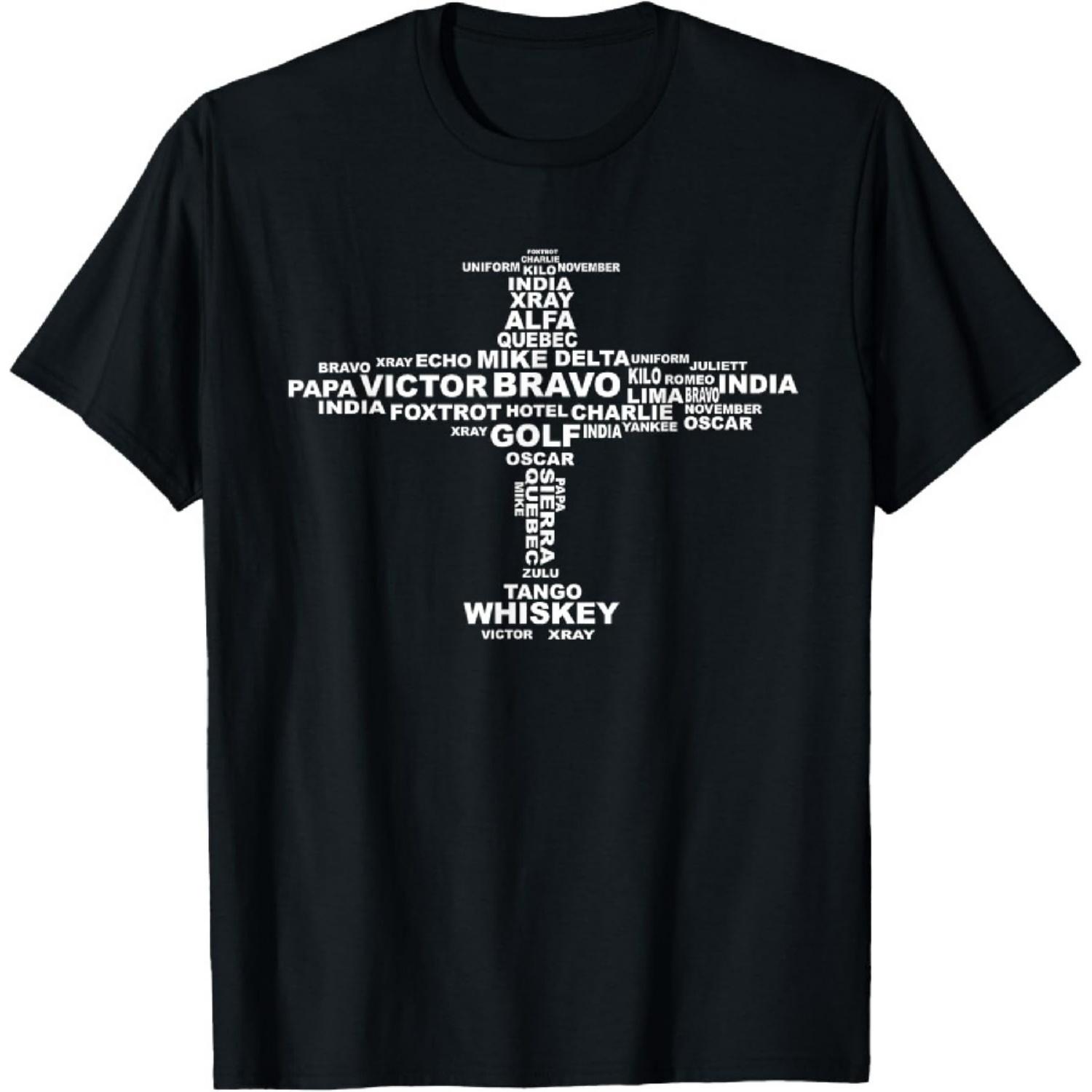 Full Phonetic Alphabet Shirt  Cute Plane Letters Tee Gift T-Shirt S