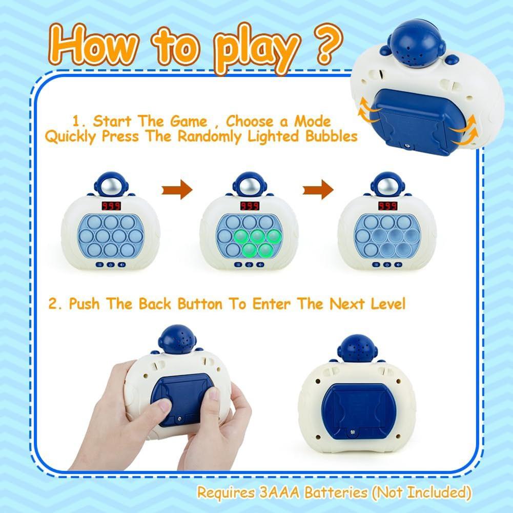 Fast Push Game Light Up Game Toys With LED Screen Handheld Puzzle Push Bubble Game For Boys Girls Gifts