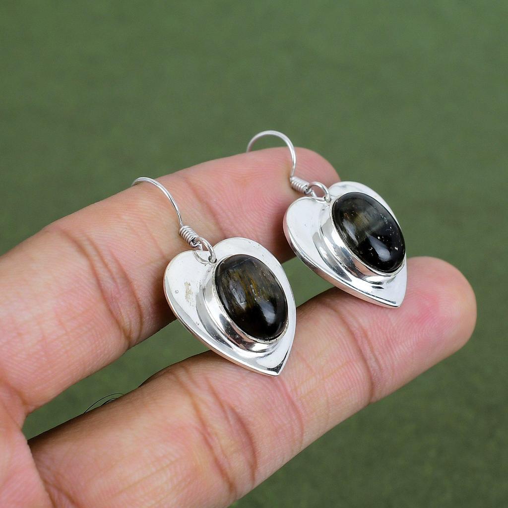 Pietersite Earring 925 Sterling Silver Earring Natural Gemstone Earrings Pietersite Jewelry Handmade Earring Gifts For Mother Silver Jewelry