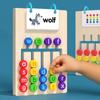 Baby Color Math Toy Double Side Color Matching Spell Words Children Early Educational Wooden Toy Baby Monterssori Preschool Toy