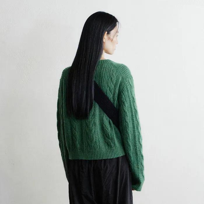 picker knit bag (black)